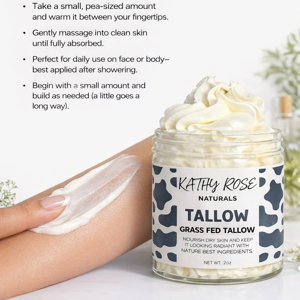 100% Grass Fed Tallow Body Cream