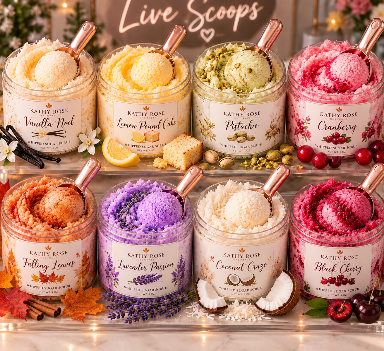 LIVE Scoops Selection Foaming Body Scrub 12 oz Tub
