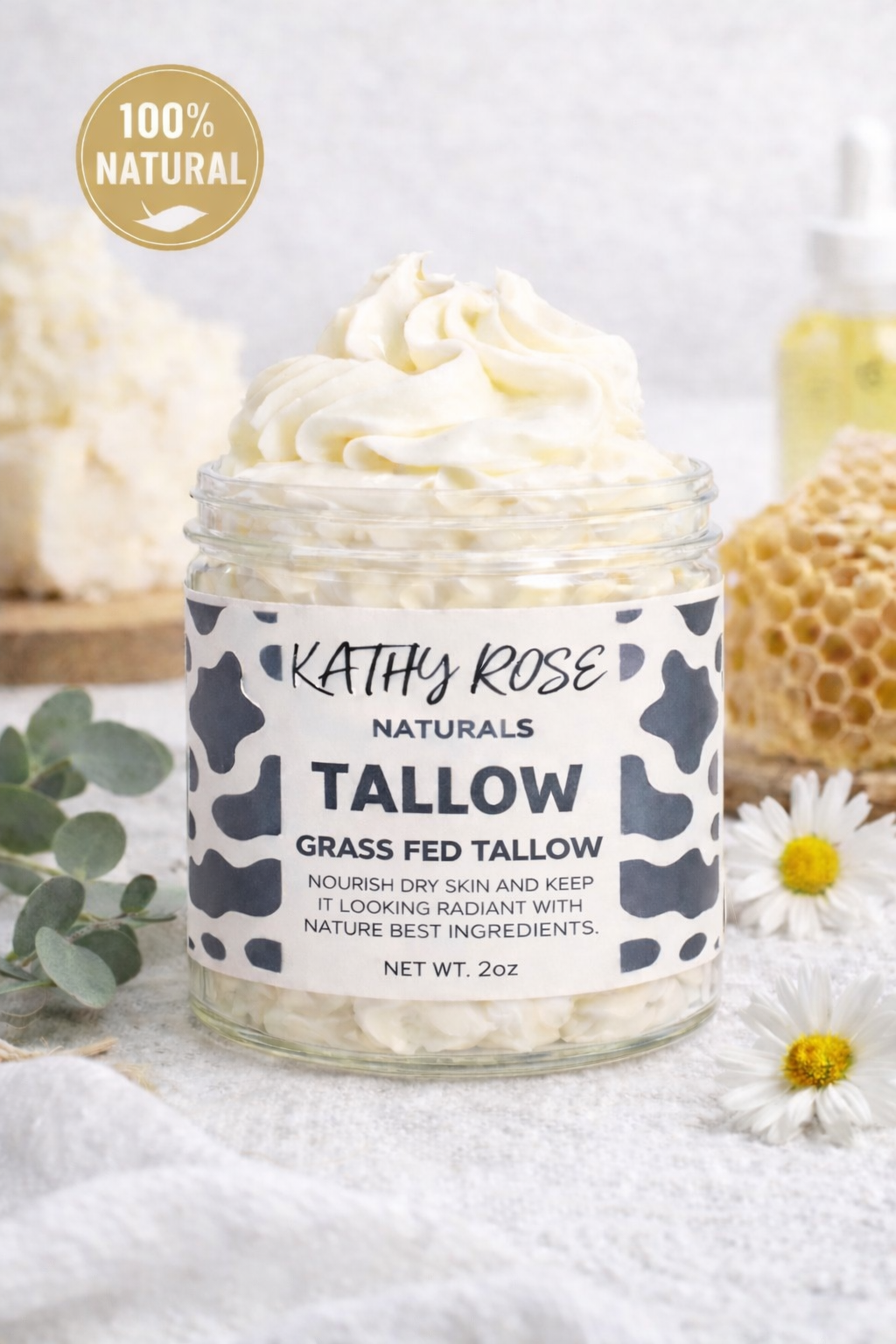 100% Grass Fed Tallow Body Cream