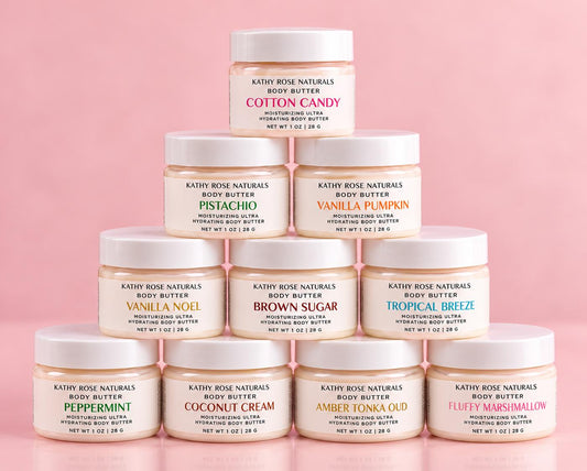1oz Sample Size Body Butter, Whipped Shea Butter Discovery Butter, Mini Travel Moisturizer