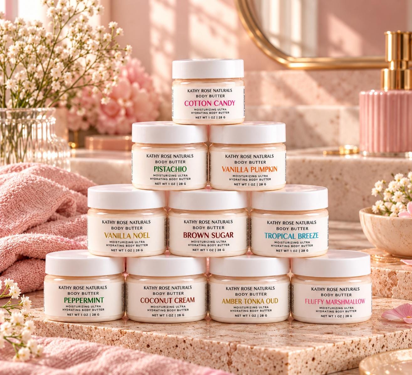 1oz Sample Size Body Butter, Whipped Shea Butter Discovery Butter, Mini Travel Moisturizer