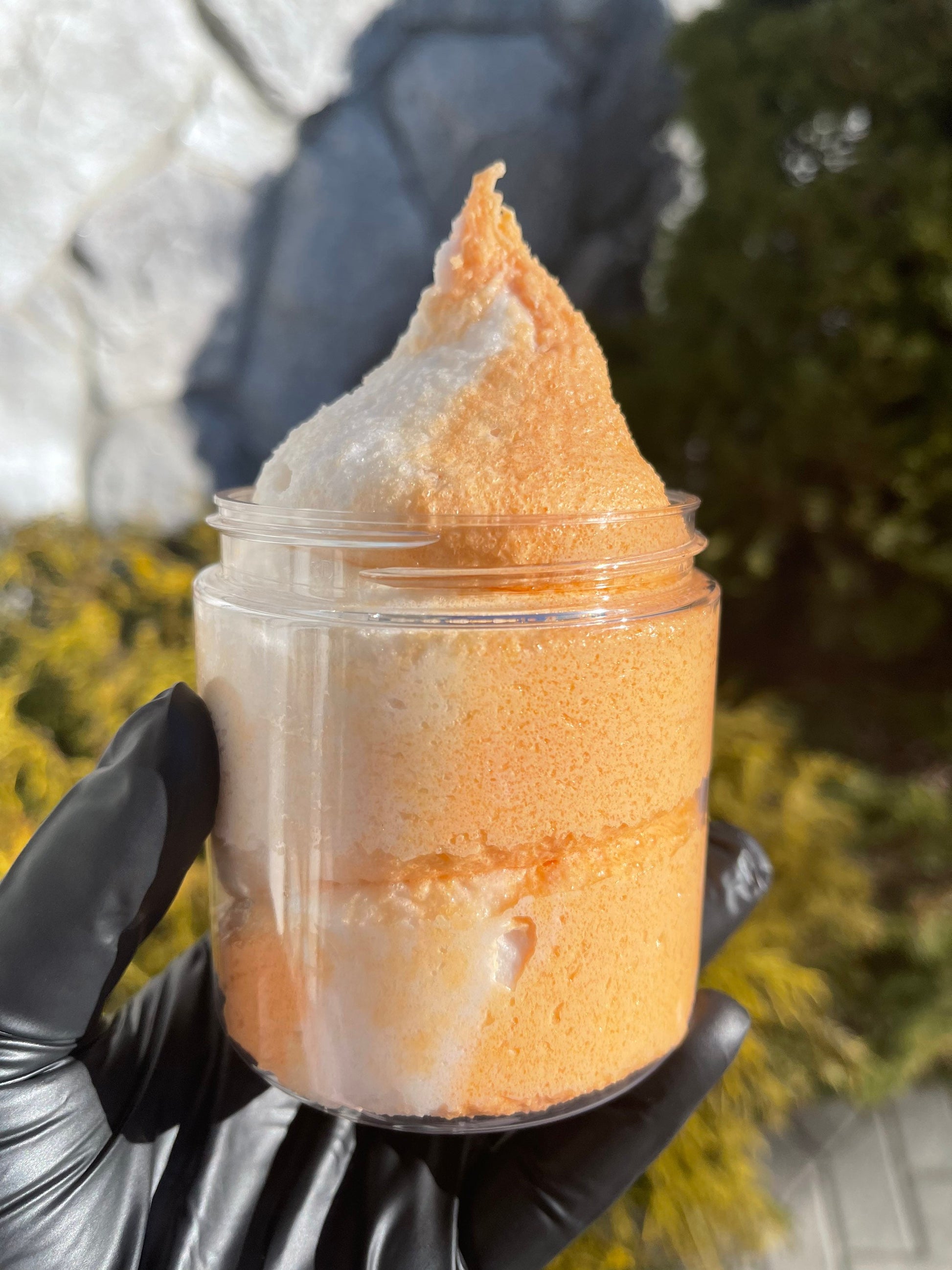 Foaming Sugar Scrub, Whipped Soap, Body Polish, Exfoliating Scrub, Papaya Coconut, Wholesale foaming scrub