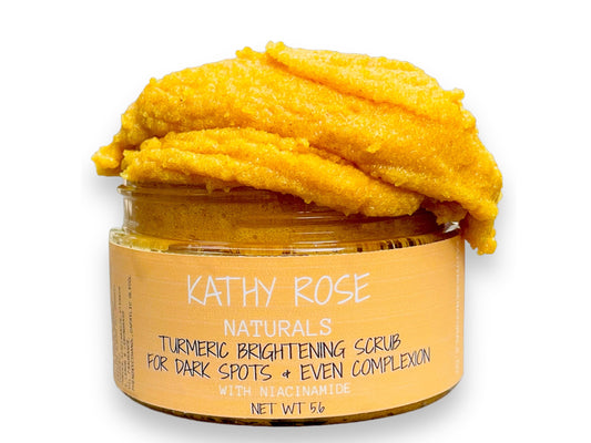 Turmeric Brightening Scrub with Niacinamide, Body Exfoliating Scrub for Dark Spots